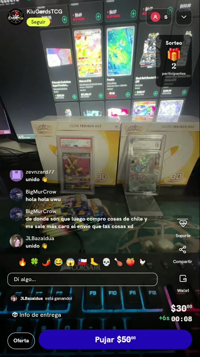 Sobre de cartas Pokémon TCG