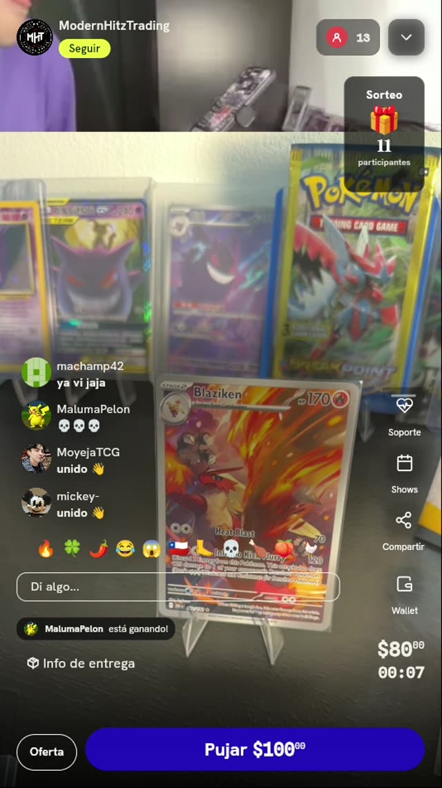 Carta Pokémon Blaziken Illustration Rare