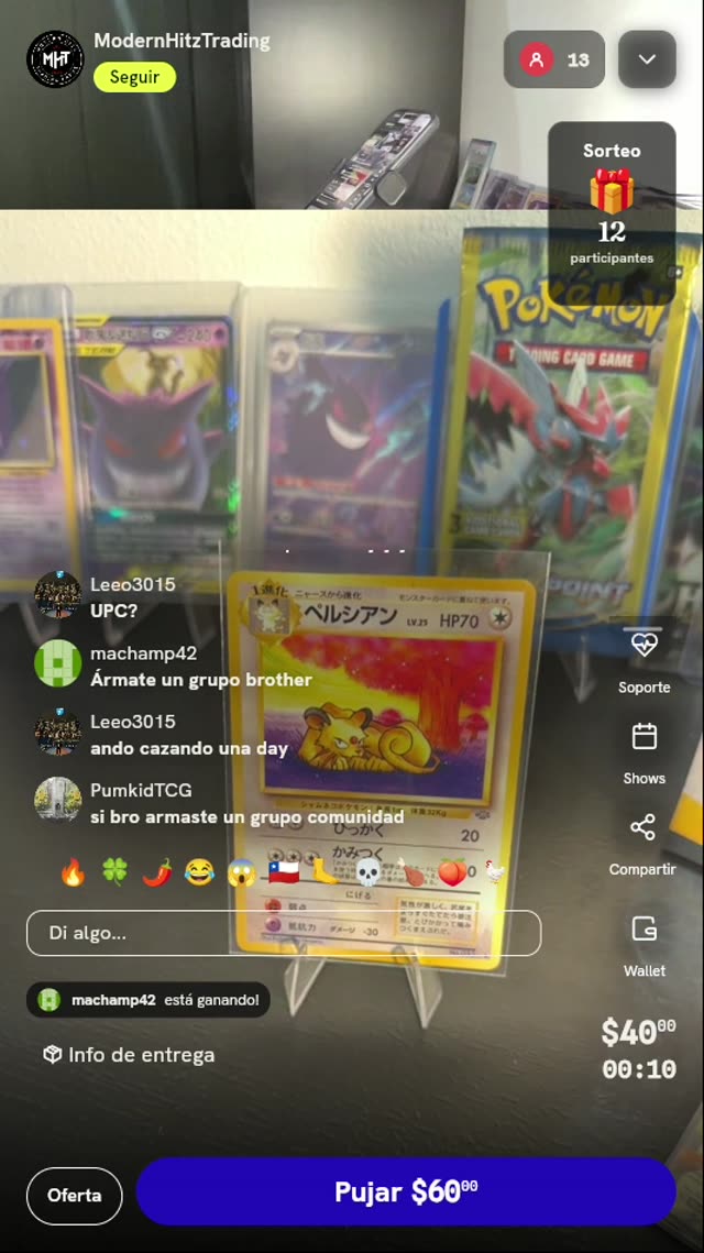 Carta Pokémon Persian LV.25 Japonesa