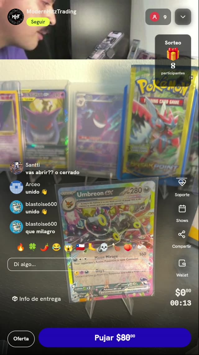 Carta Pokémon Umbreon ex
