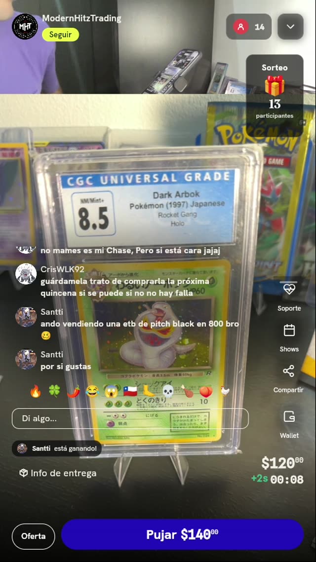 Dark Arbok Holo CGC 8.5