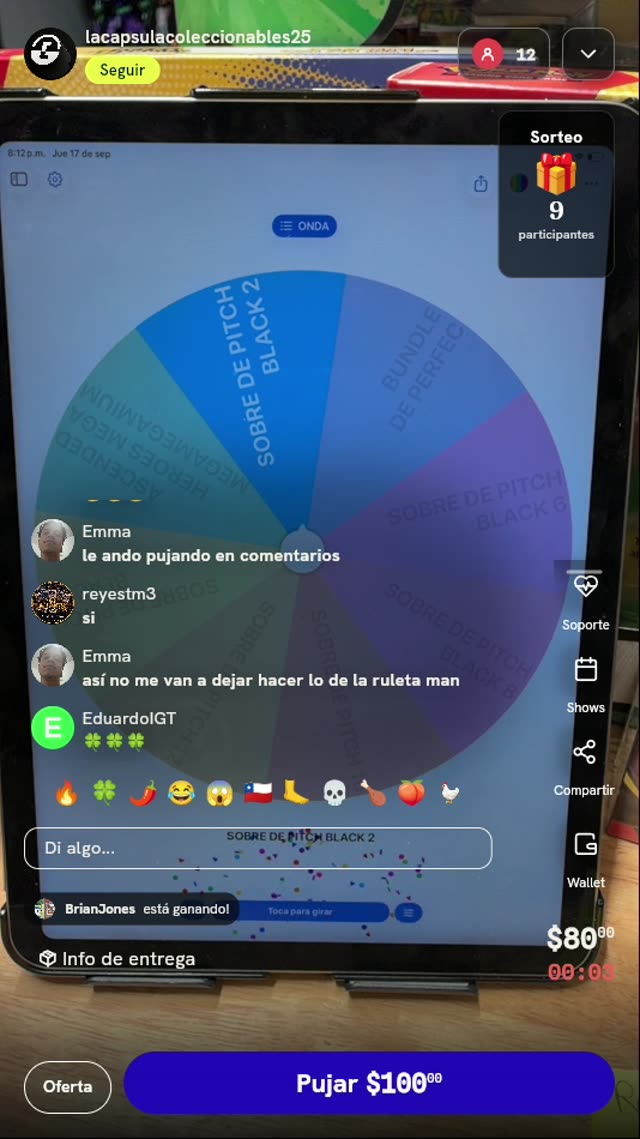 Giro de ruleta Pokémon TCG