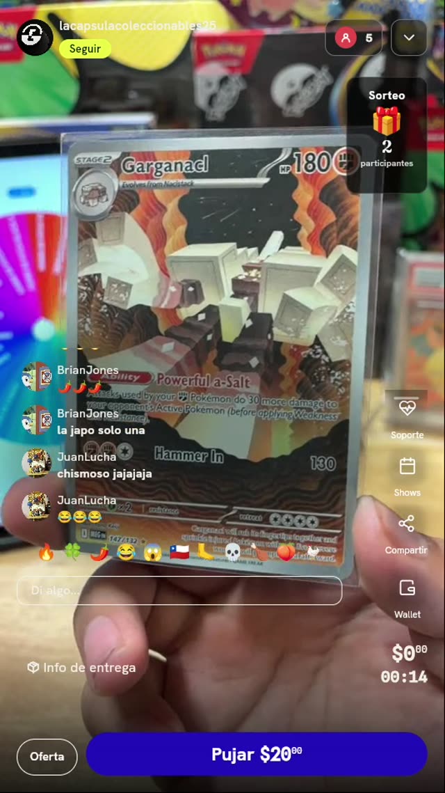 Carta Pokémon Garganacl Illustration Rare