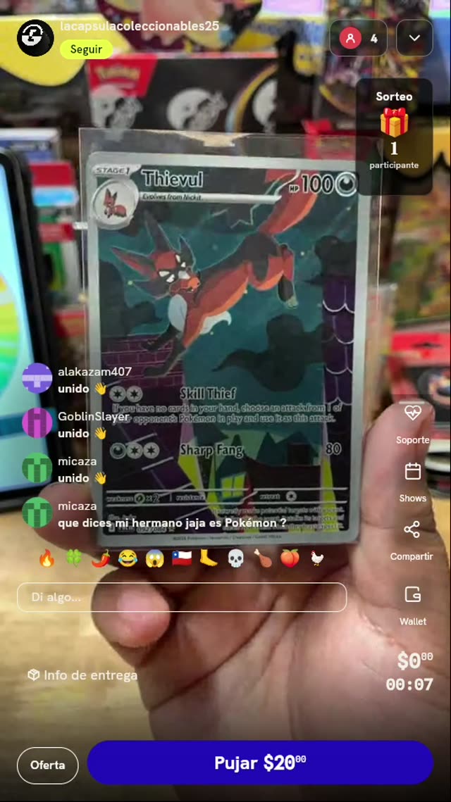 Carta Pokémon Thievul Illustration Rare