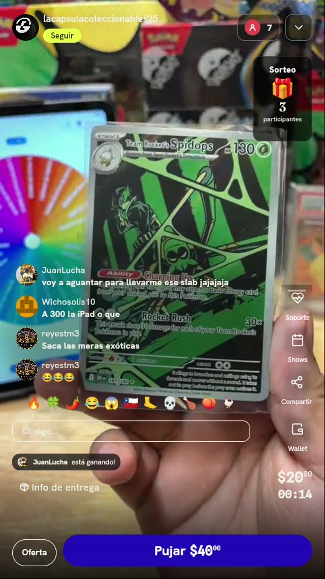 Carta Pokémon Team Rocket's Spidops