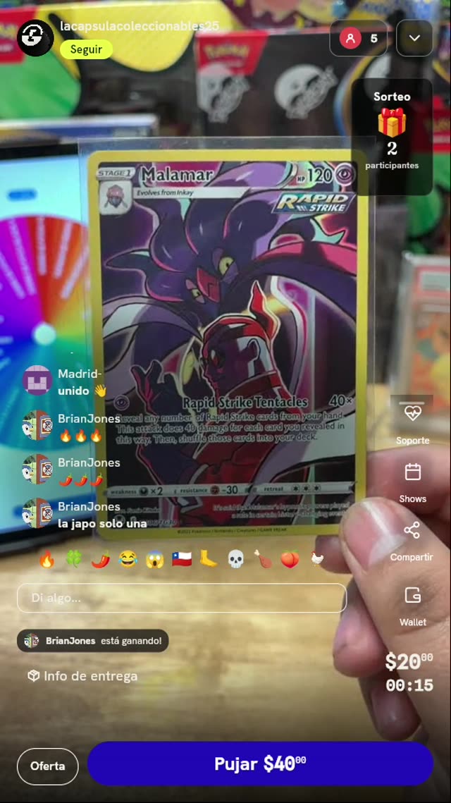 Carta Pokémon Malamar TG06/TG30