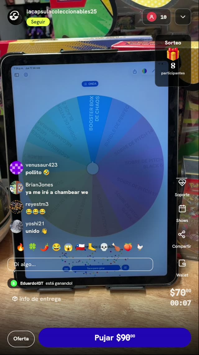 Giro de ruleta Pokémon TCG
