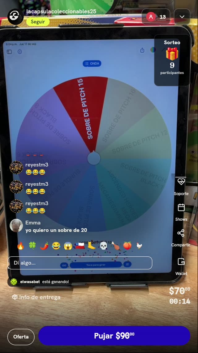 Giro de ruleta Pokémon TCG