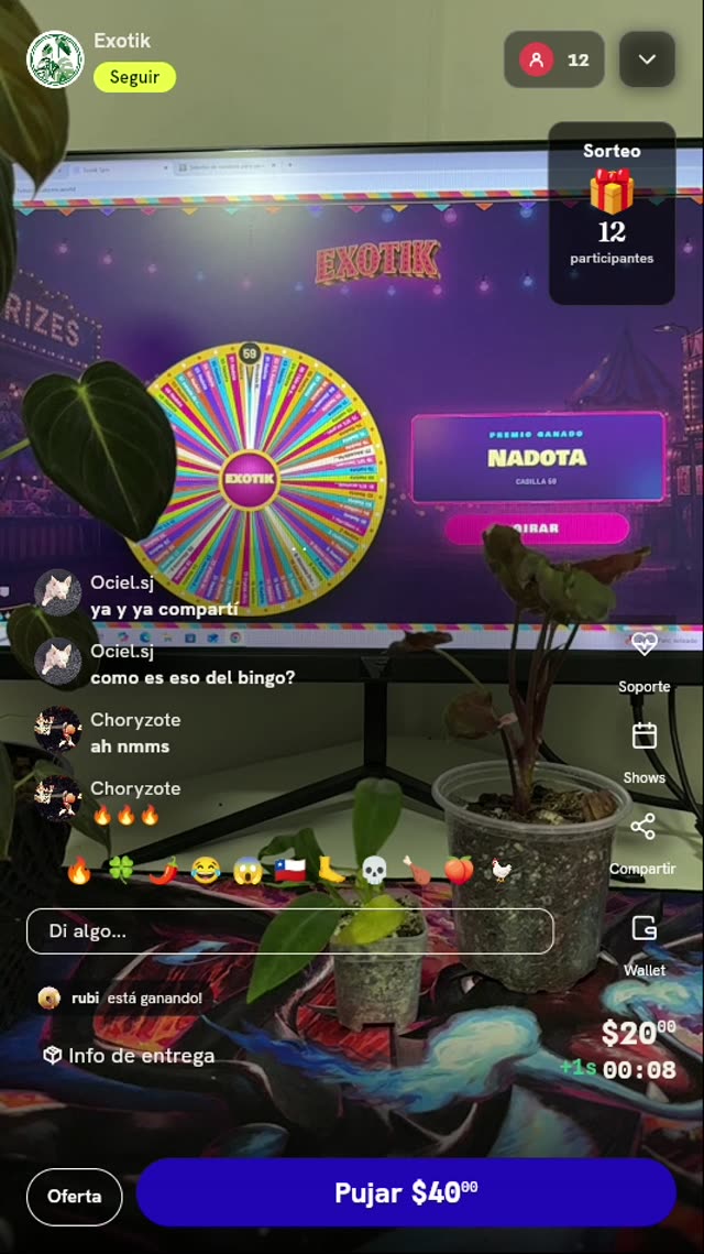 Giros de Ruleta de Plantas Exóticas