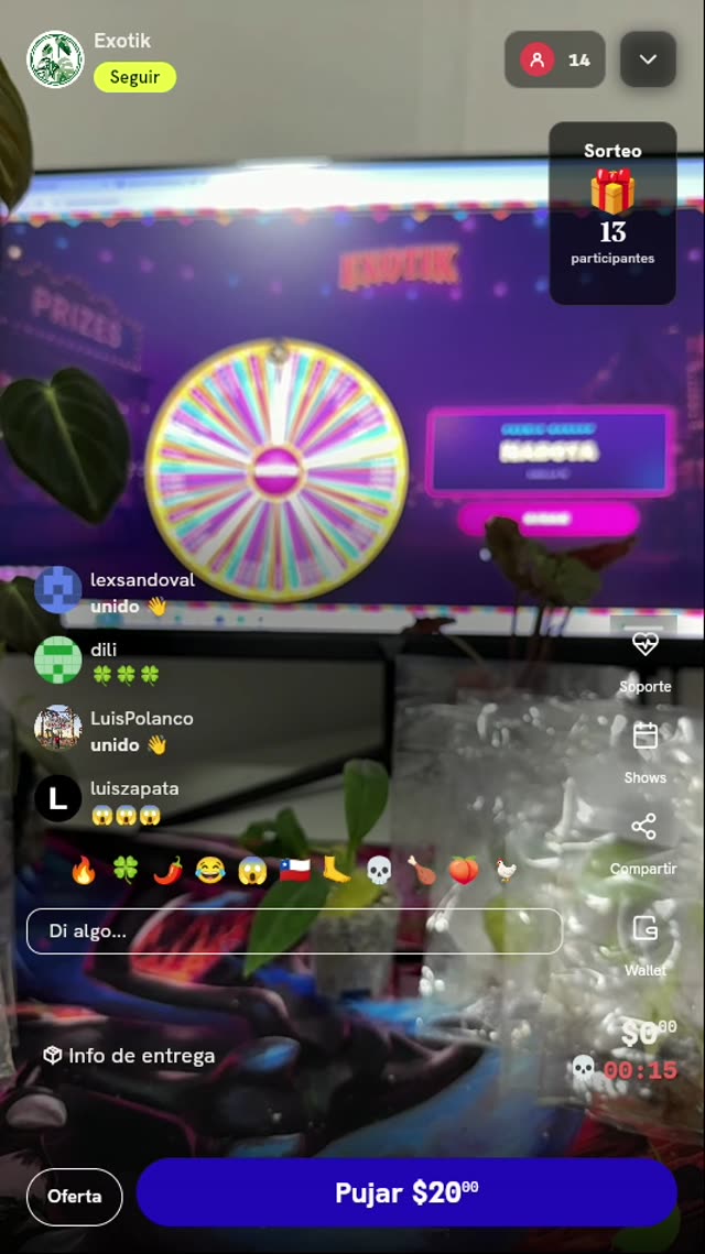 5 Giros en Ruleta Exotik