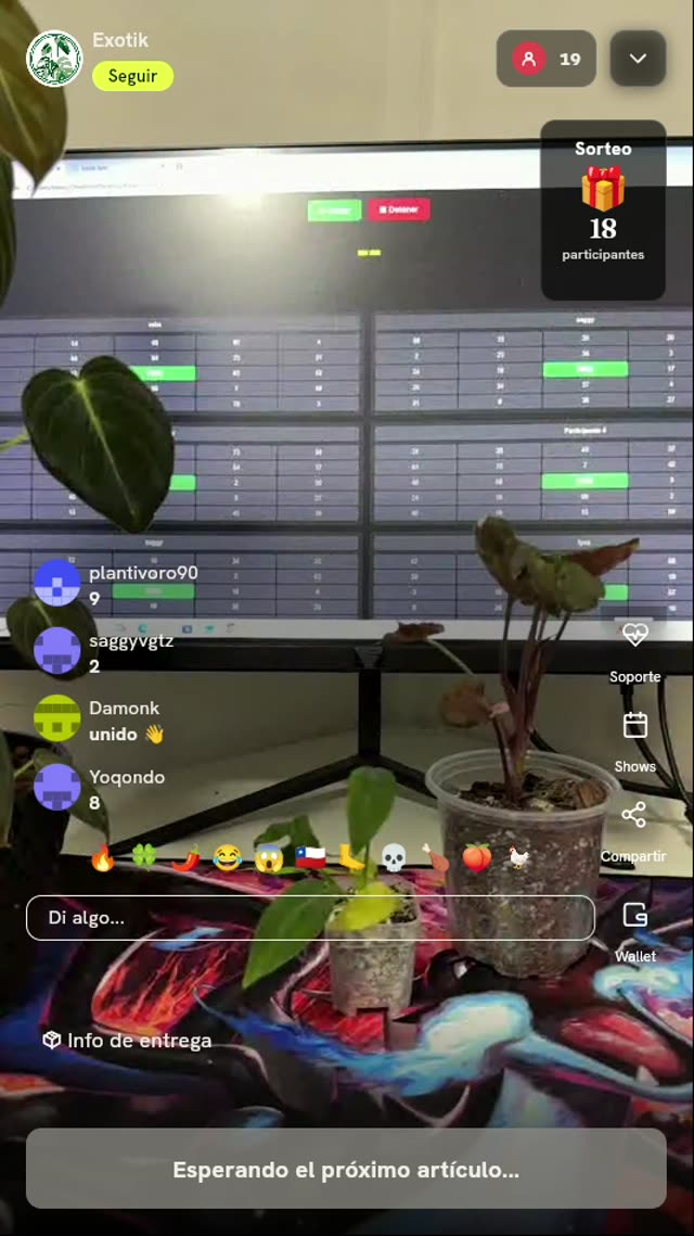Cartón para Sorteo de Plantas