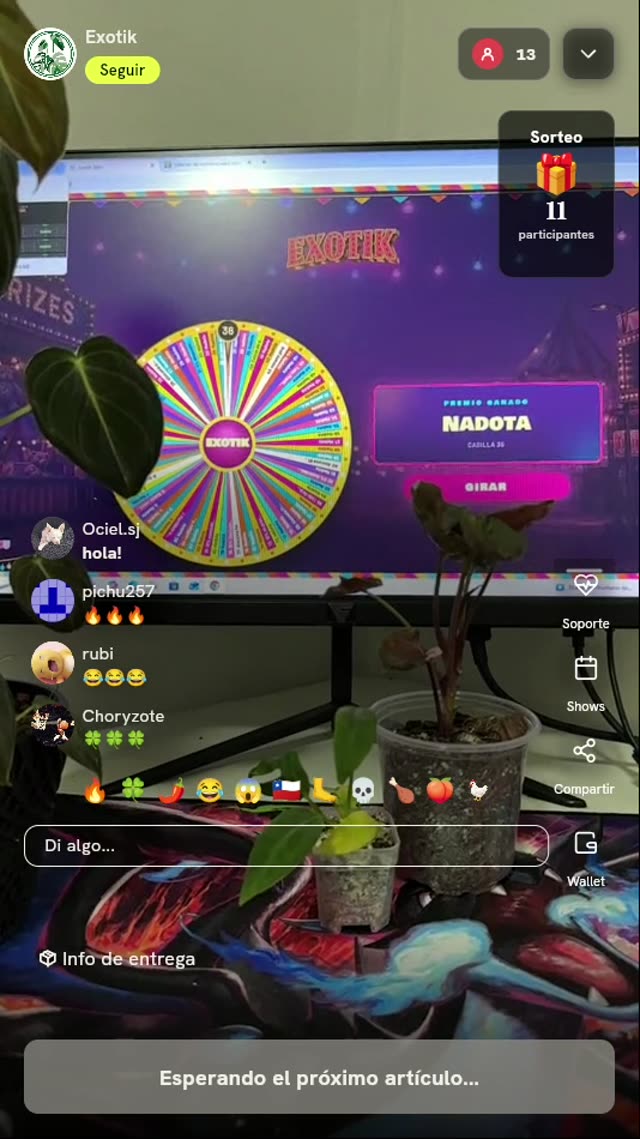 Tres giros de ruleta Exotik