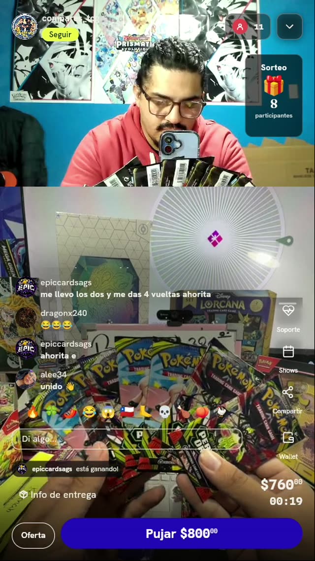 Dos sobres de mejora Pokémon TCG