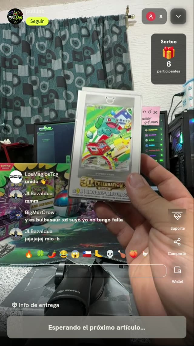 Carta Bulbasaur 30 Aniversario Pokémon