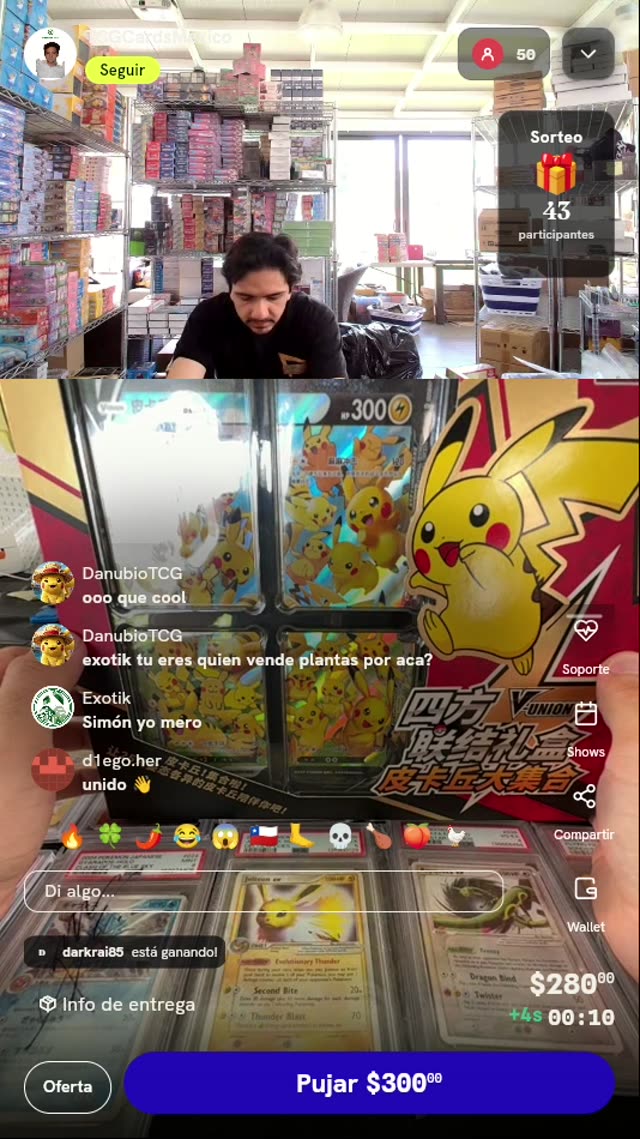 Caja Pikachu V-UNION Chino TCG