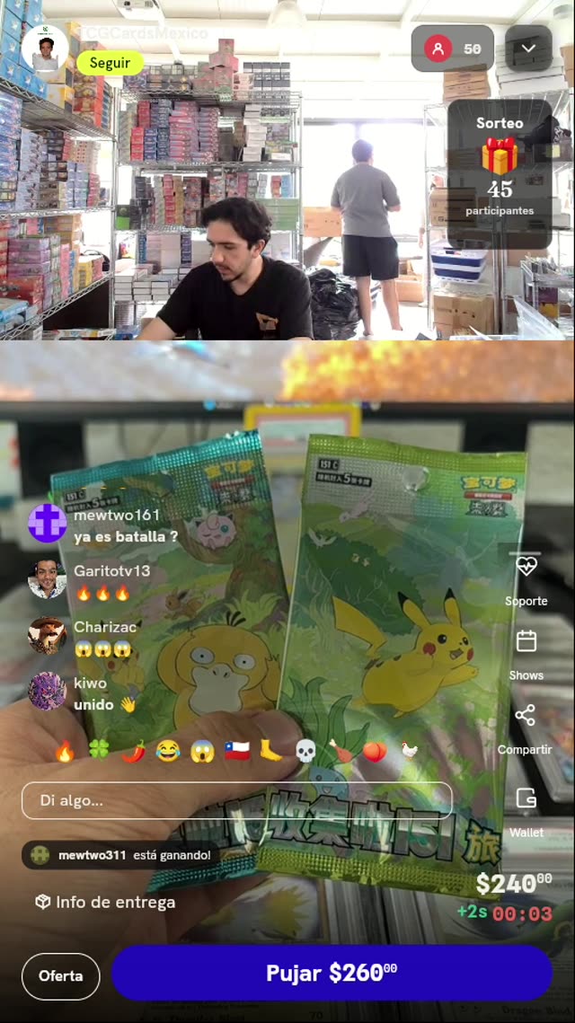 2 Sobres Pokémon 151 Chino