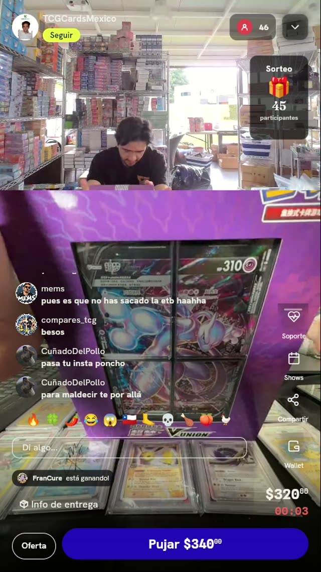 Caja Mewtwo V-UNION Pokémon TCG