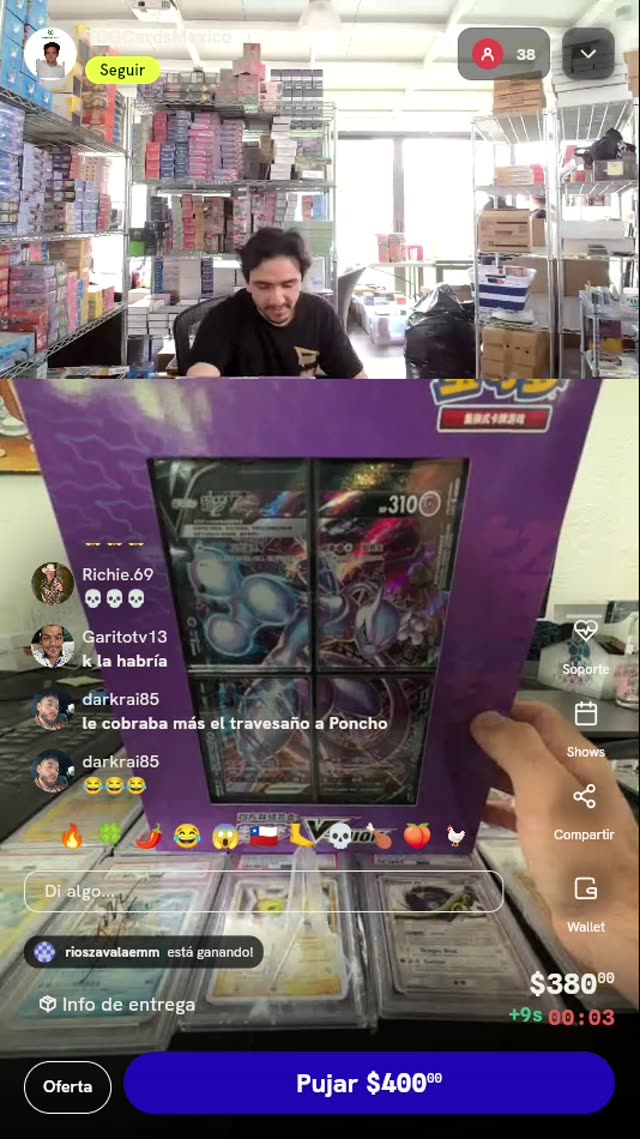 Caja Pokémon Mewtwo V-UNION