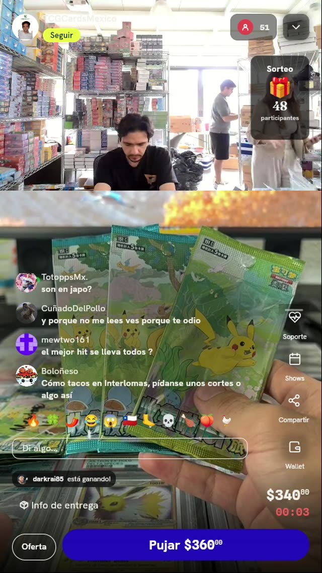 3 Sobres Pokémon TCG 151 Chino