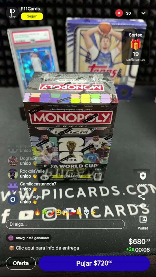 Panini Prizm Monopoly FIFA World Cup