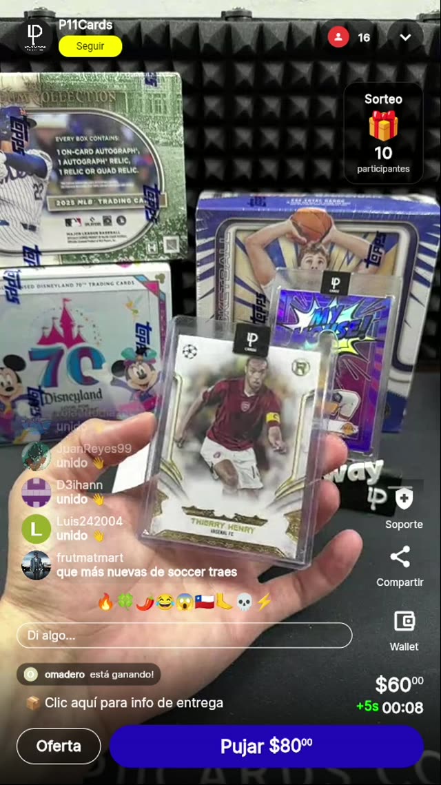 Tarjeta Thierry Henry Topps