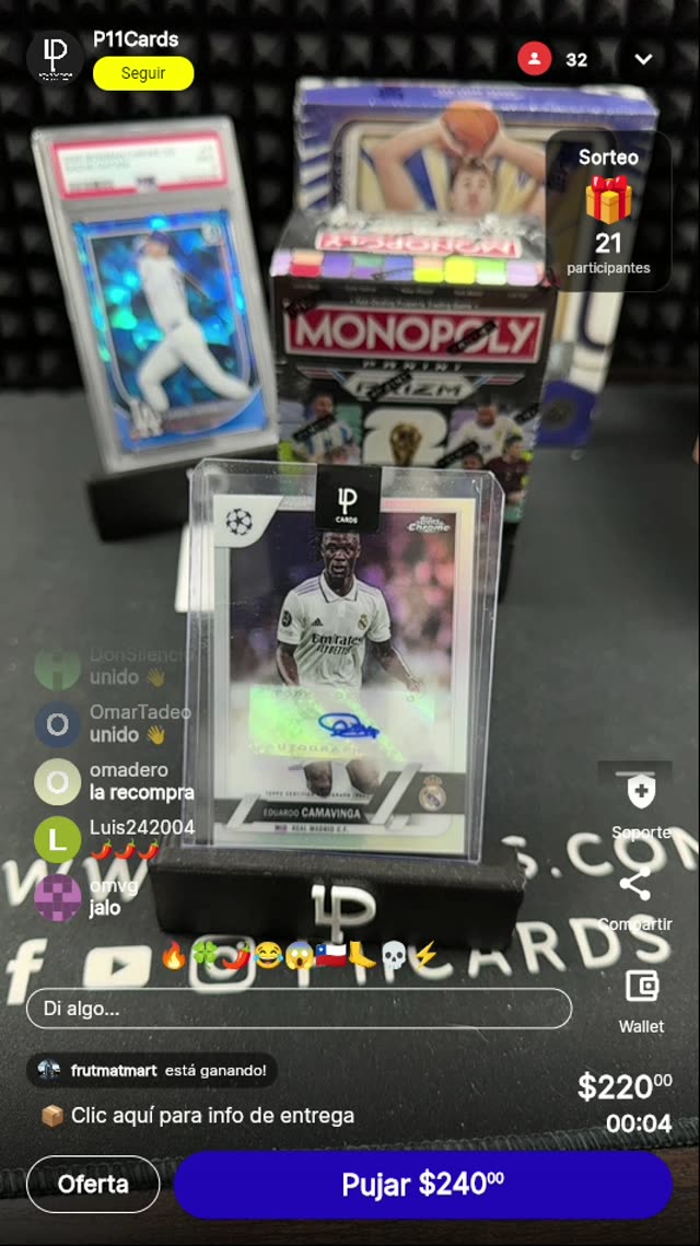 Carta Eduardo Camavinga Topps Chrome