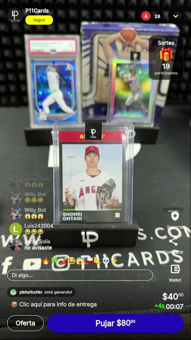Shohei Ohtani 2020 Tarjeta Coleccionable