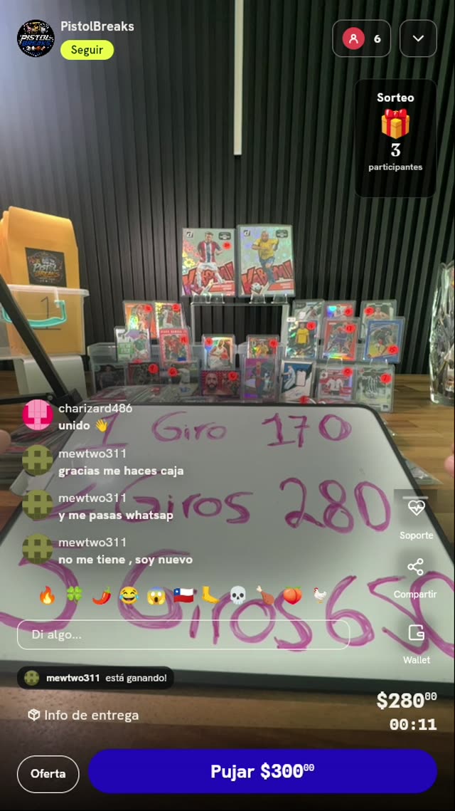2 Giros de Tarjetas Deportivas