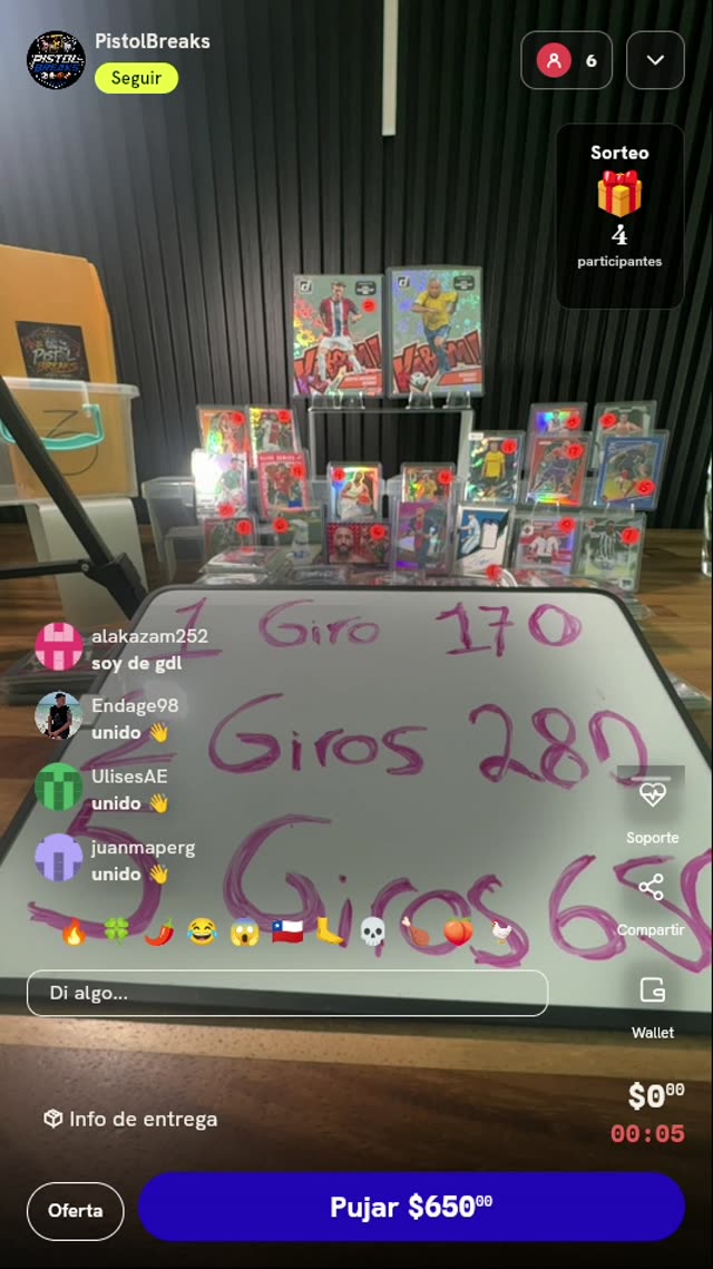 5 Giros en Ruleta Coleccionable