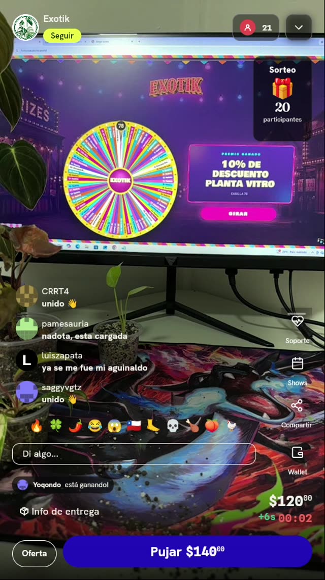 Participación en Ruleta de Plantas Exóticas