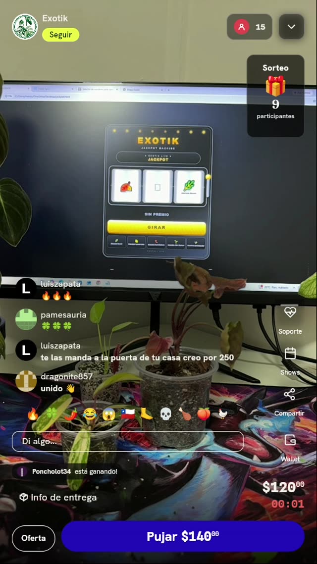 Cinco Tiros en Jackpot Exotik