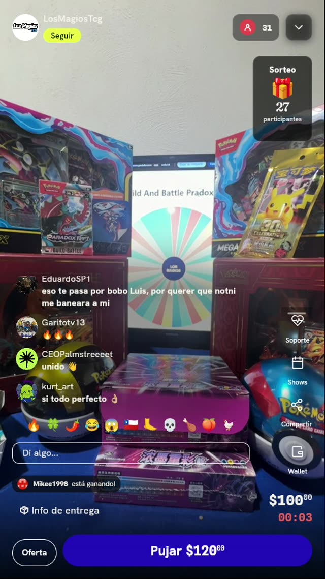 Giro en ruleta Pokémon TCG