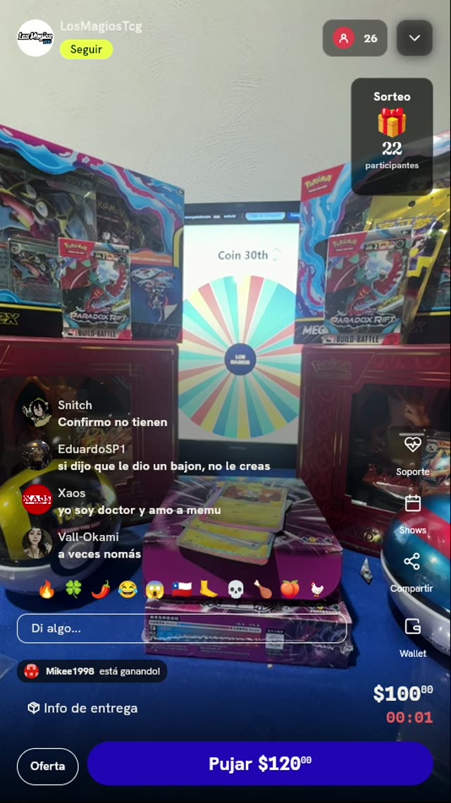 Giro en ruleta Pokémon TCG