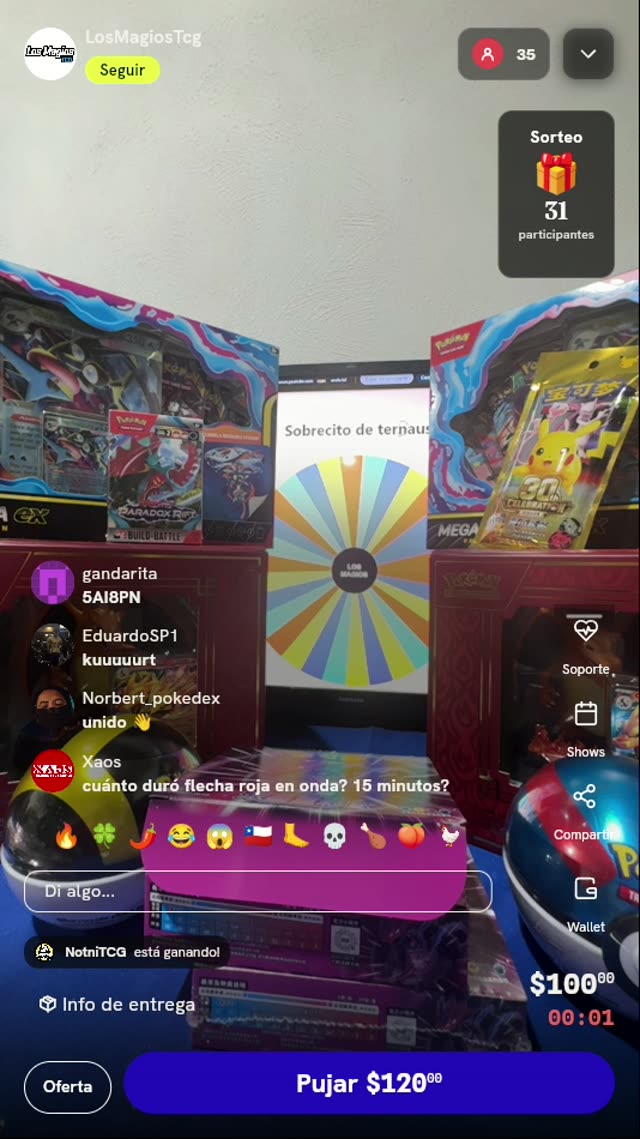 Giro en ruleta de premios