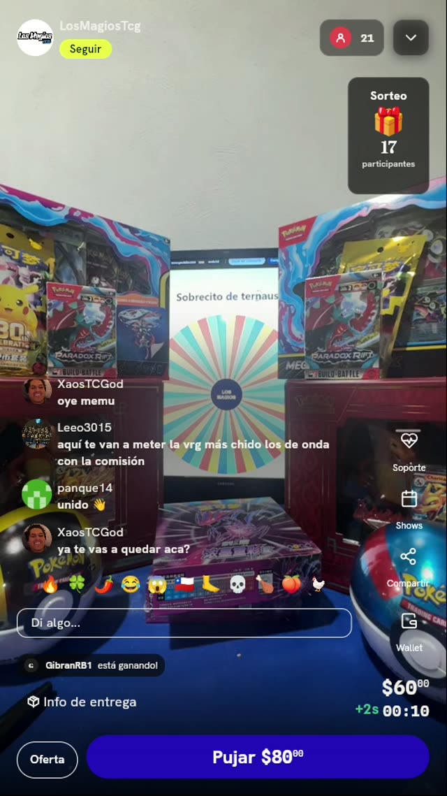 Giro en Ruleta de Pokémon TCG