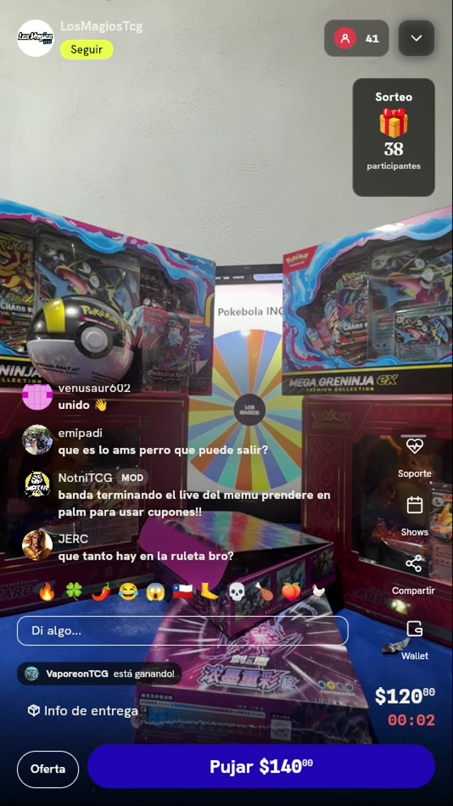 Giro en ruleta Pokémon TCG