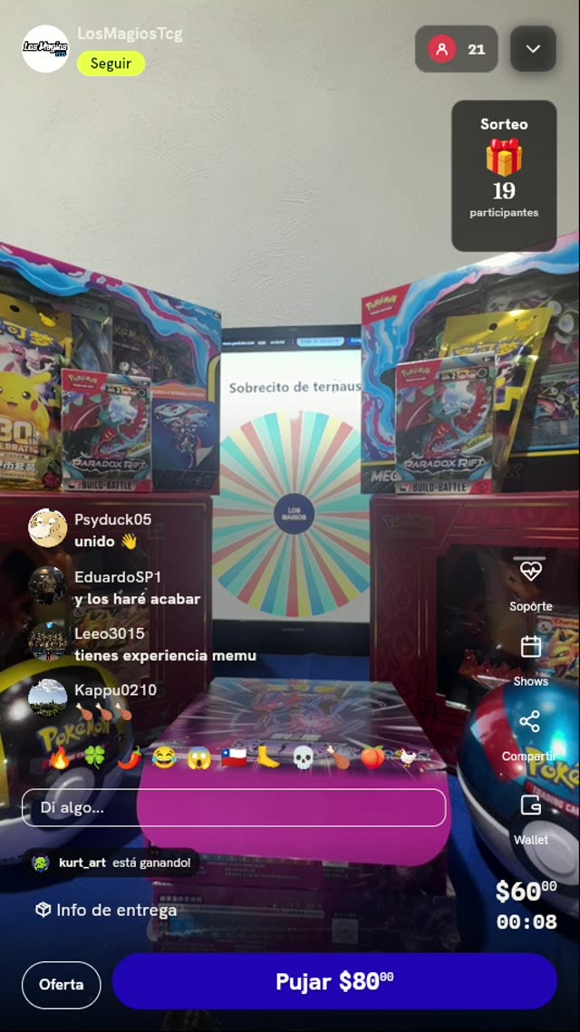 Giro en Ruleta Pokémon TCG