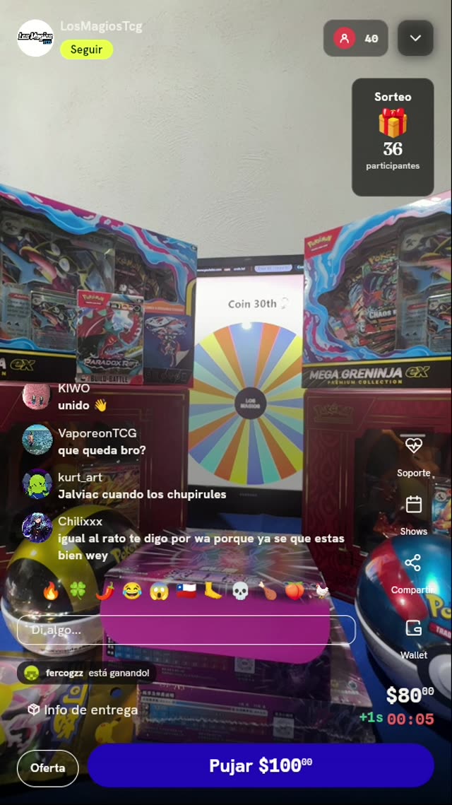 Giro en Ruleta de Premios Pokémon