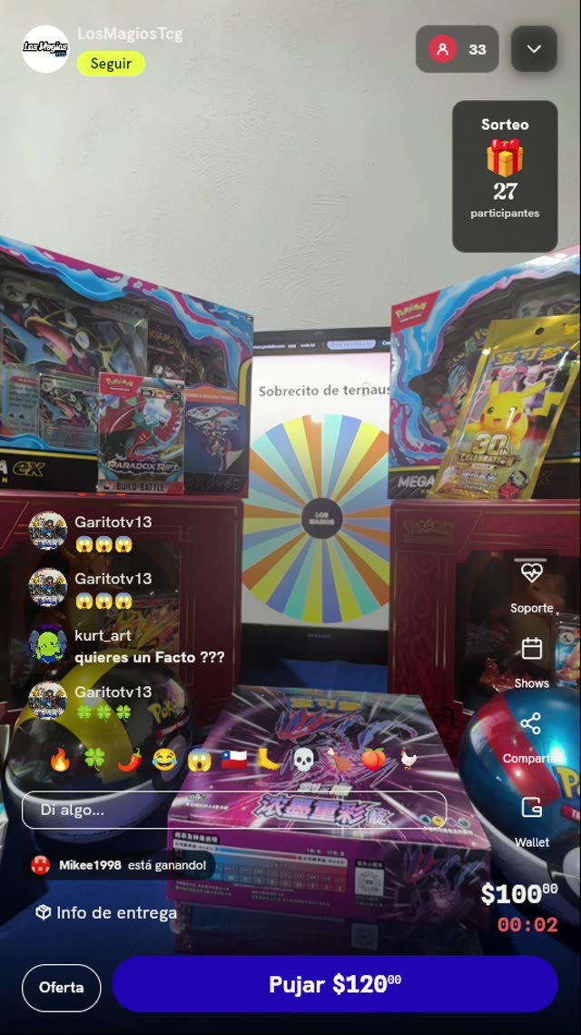 Vuelta a ruleta de premios Pokémon