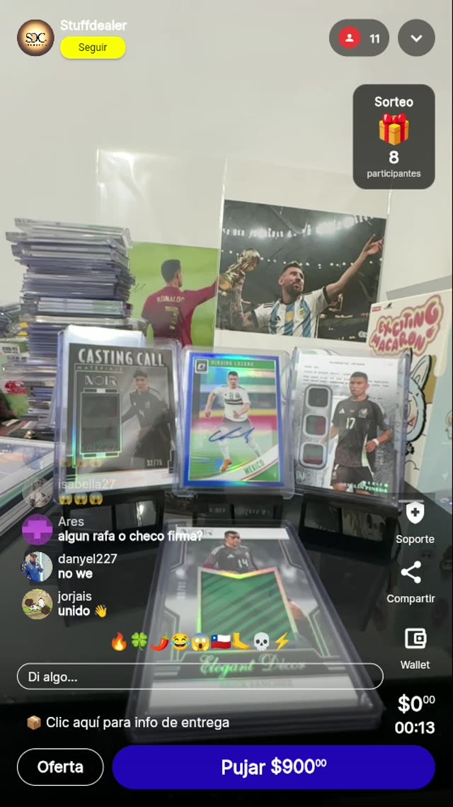 Tarjeta Autografiada Checo Pérez