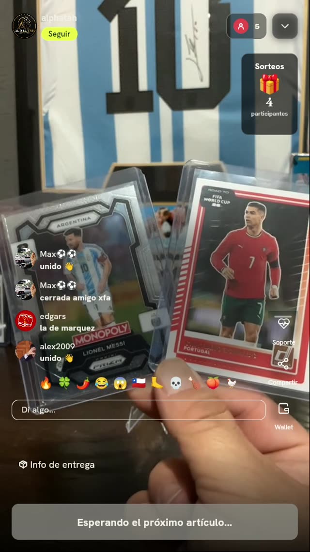 Cartas Messi y Cristiano Ronaldo