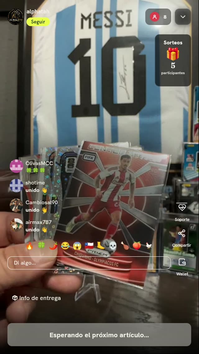 Lote de tarjetas Panini Prizm Fútbol