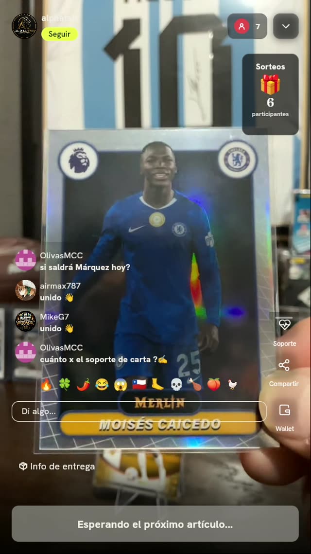 Carta Moisés Caicedo Topps Merlin