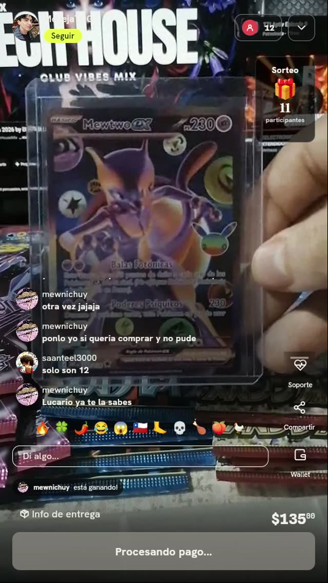 Carta Pokémon Mewtwo ex 30.° Aniversario