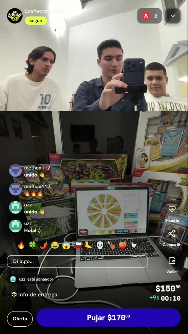 Dos giros de ruleta Pokémon