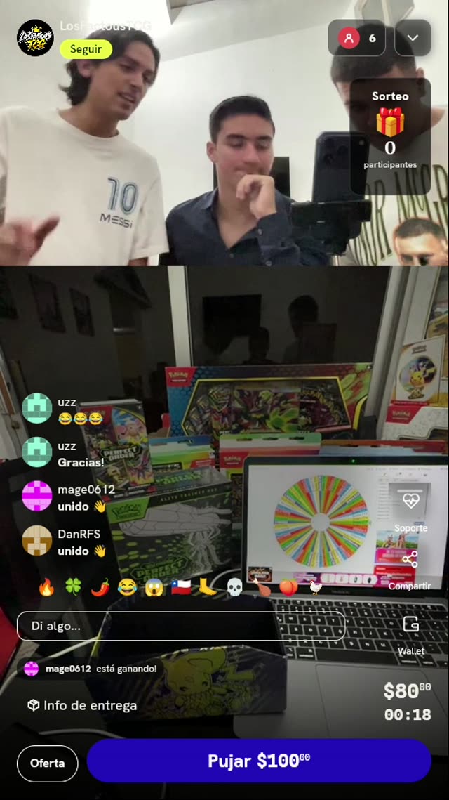 Tirada en ruleta Pokémon TCG