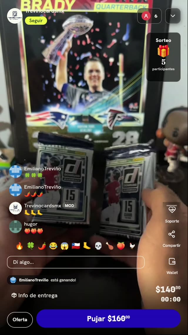 Sobres de tarjetas Panini Donruss Béisbol
