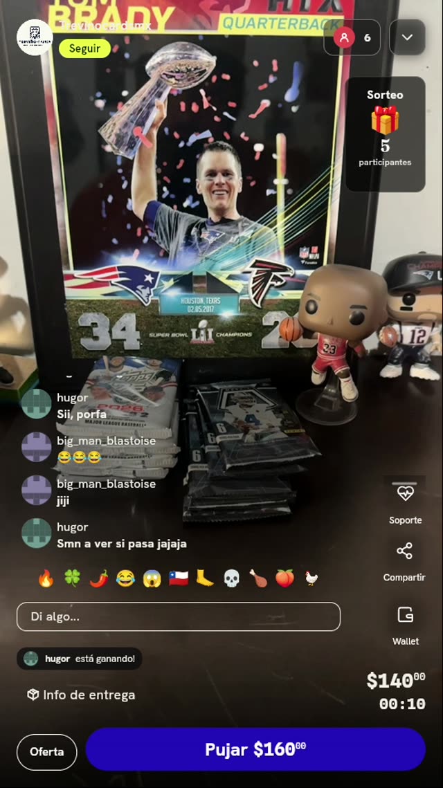 Sobres de tarjetas Topps y Panini