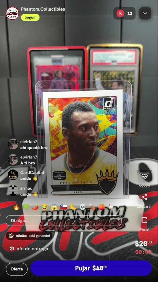 Carta Pelé Donruss Pitch Kings