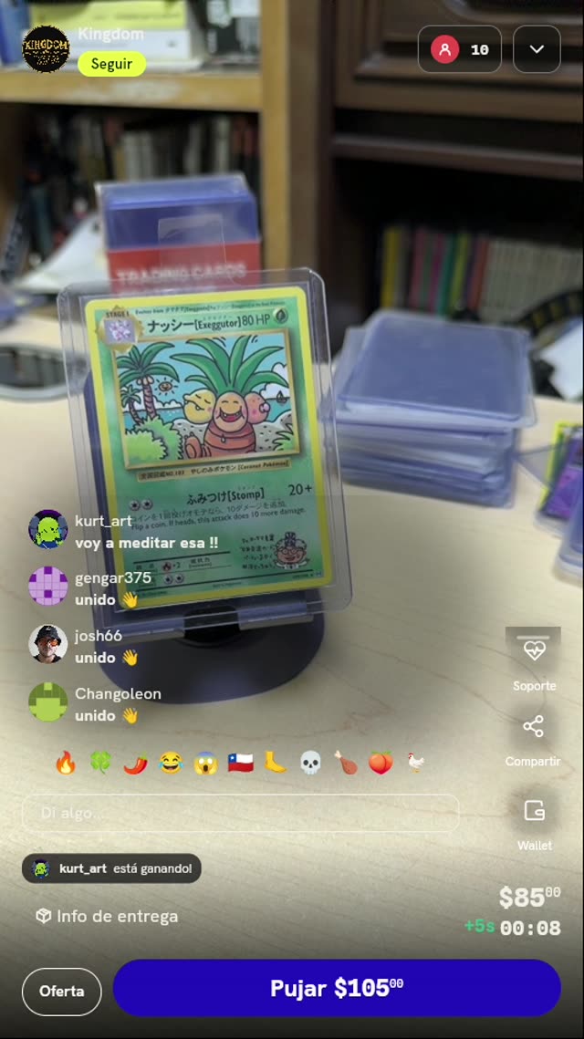 Carta Pokémon Exeggutor Bilingüe Japonesa